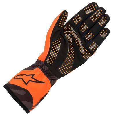 Alpinestars Tech 1-K Race v2 Camo Karthandschuhe schwarz/orange 