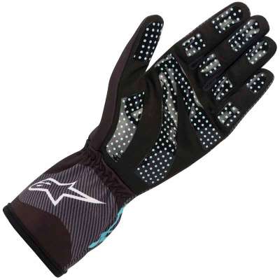 Alpinestars Tech-1 K Race v2 Carbon Gloves - Black/Turquoise