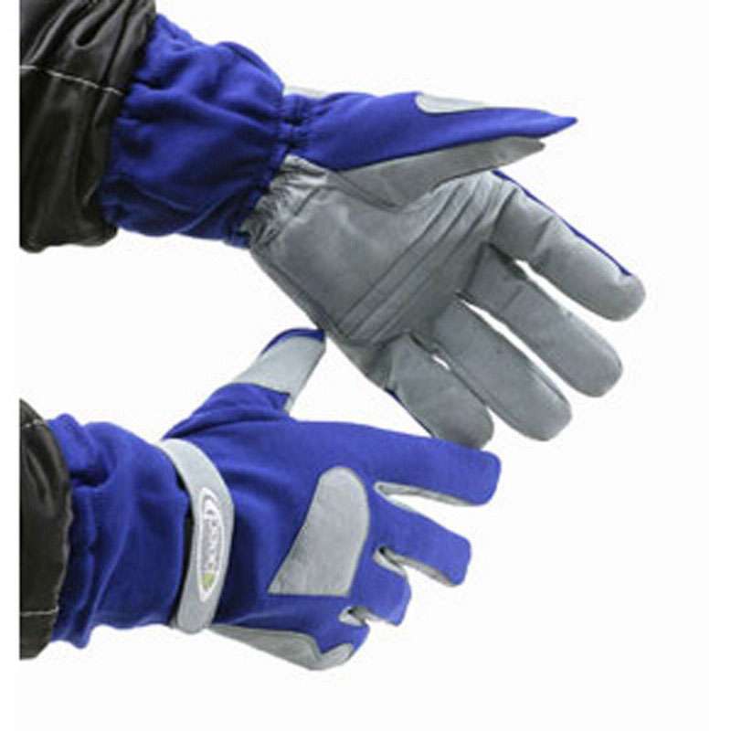 Karting gloves in blue.