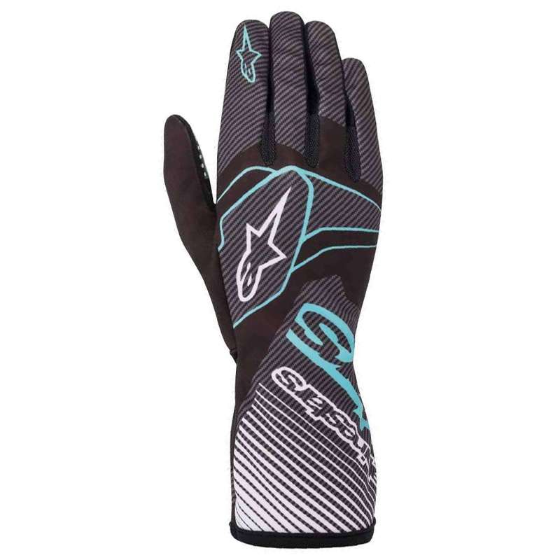 Alpinestars Tech-1 K Race v2 Carbon Gloves - Black/Tur