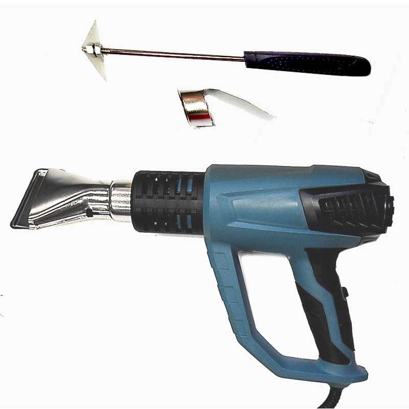 Hot air gun set for cleaning tires