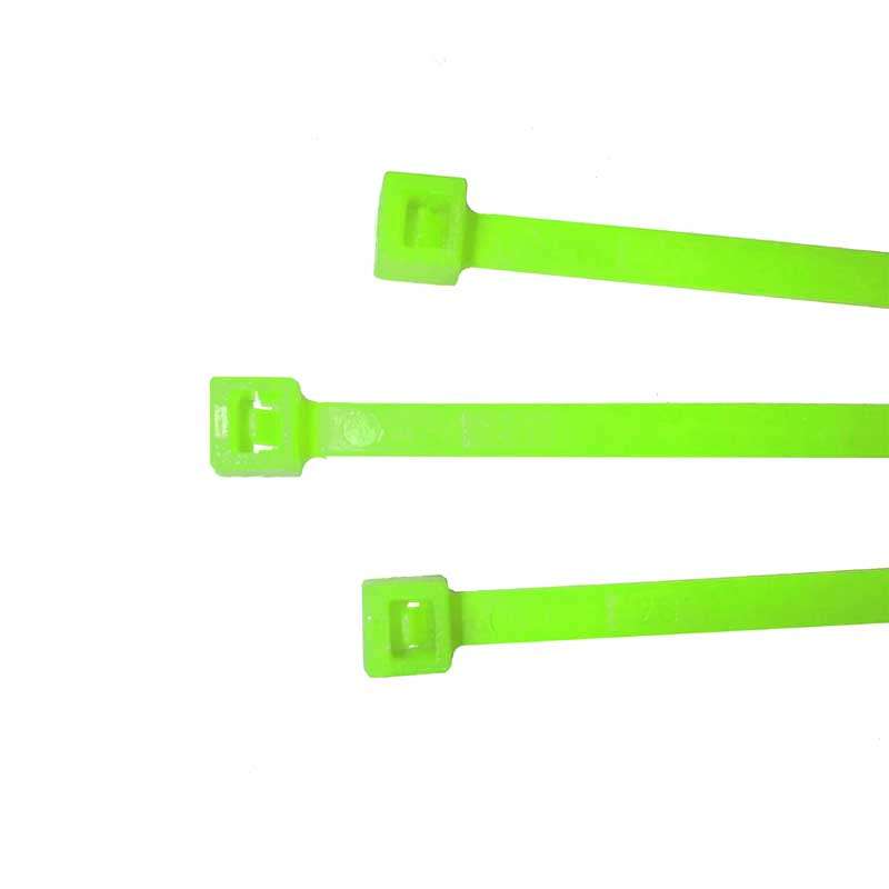 Cable ties, neon green, 100 pieces