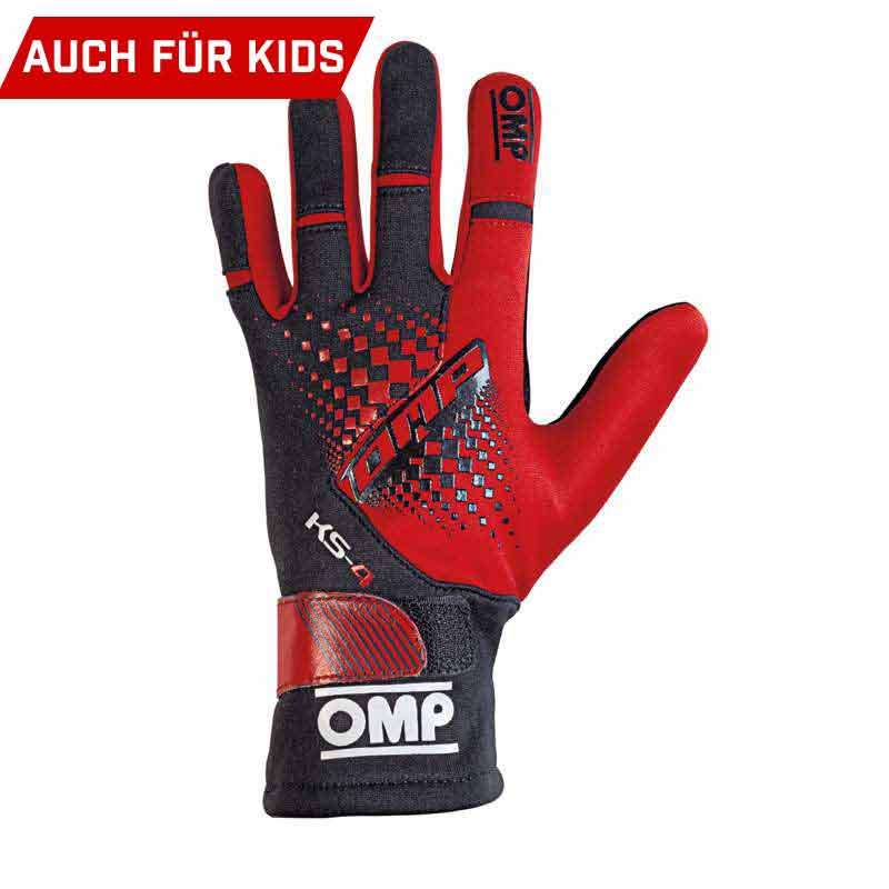 OMP karting gloves KS-4 red/black